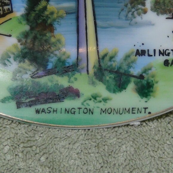 Washington D.C. Souvenir 8" Plate Vintage Original Trademarked Wall Hanging - Picture 7 of 15